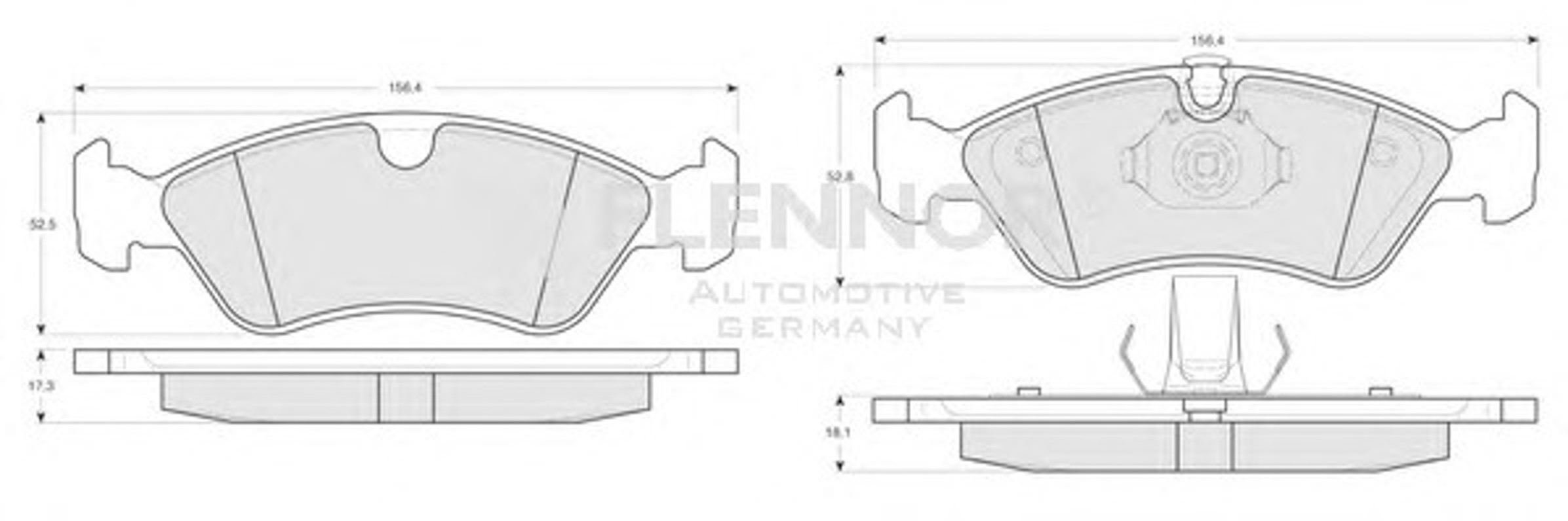 FB210284 FLENNOR Комплект тормозных колодок, дисковый тормоз