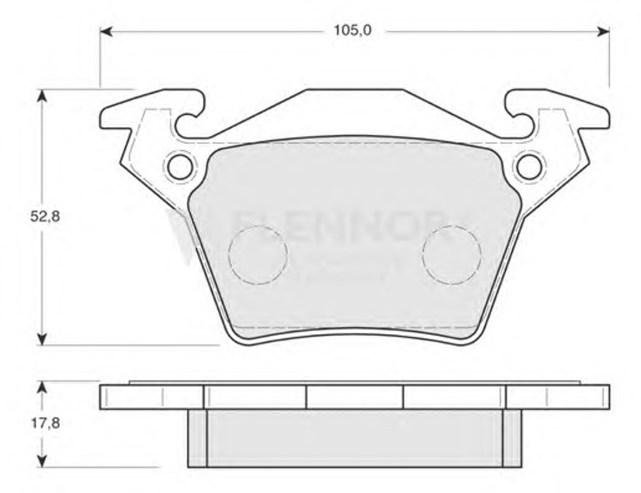 FB210299 FLENNOR Комплект тормозных колодок, дисковый тормоз