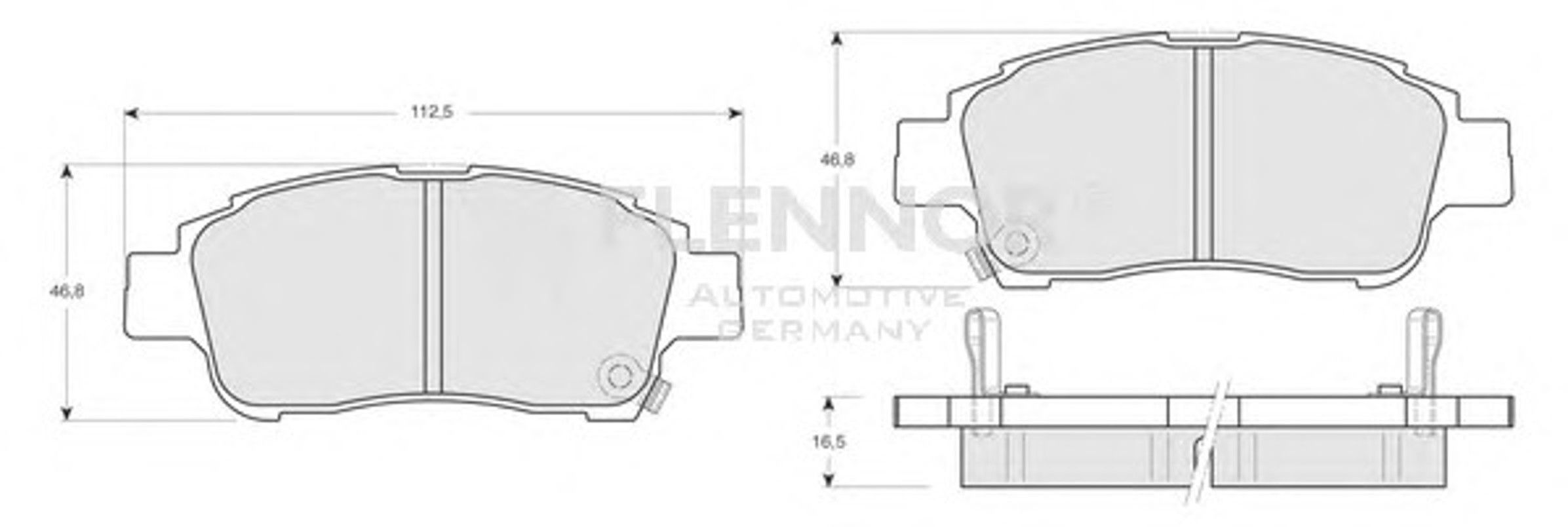 FB210426 FLENNOR Комплект тормозных колодок, дисковый тормоз