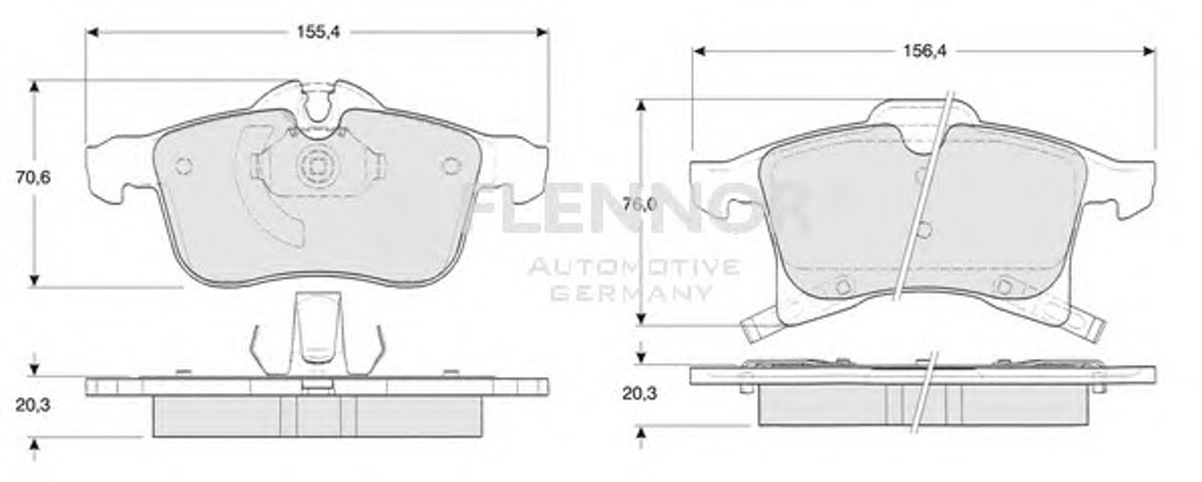 FB210633 FLENNOR Комплект тормозных колодок, дисковый тормоз