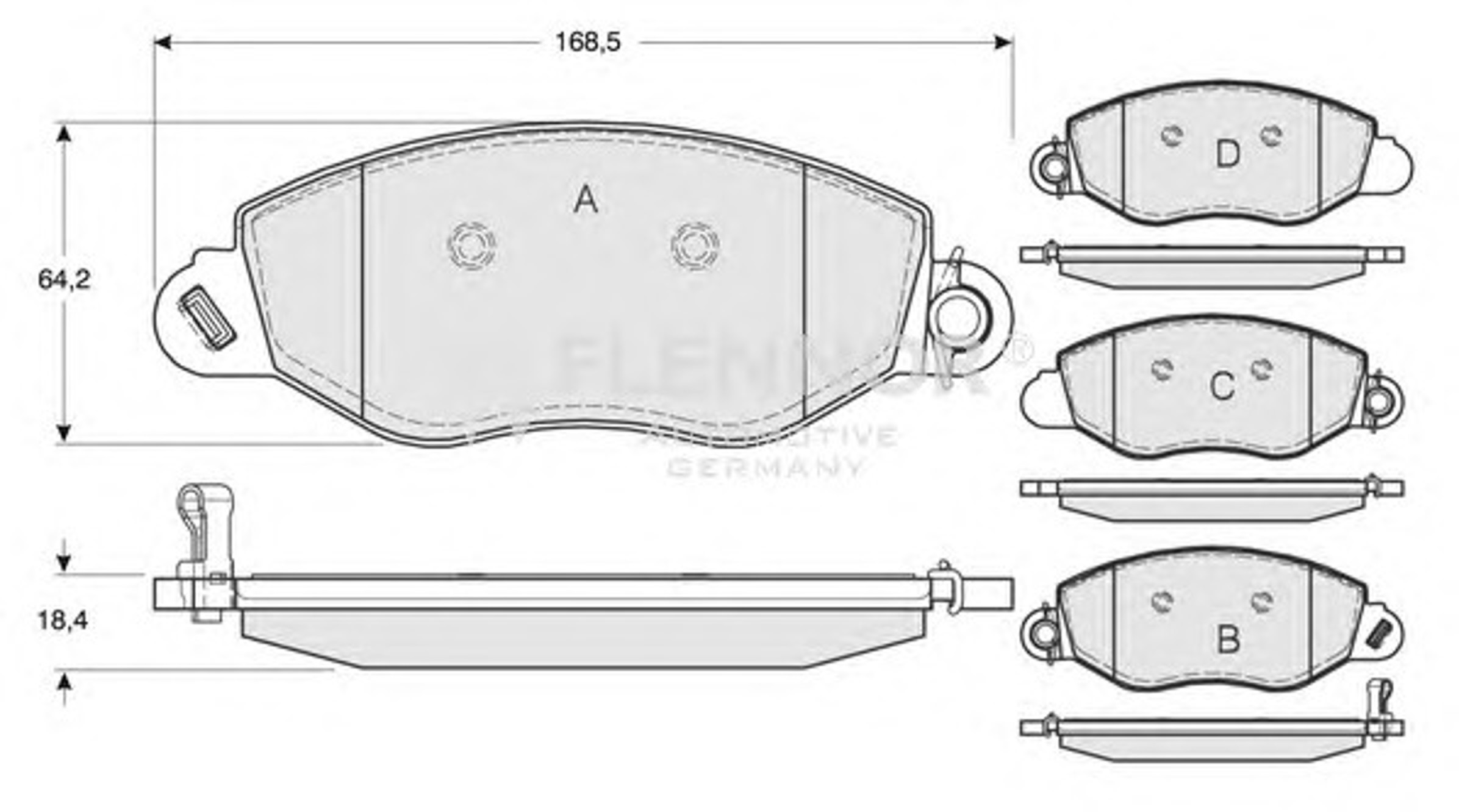 FB210843 FLENNOR Колодки тормозные дисковые