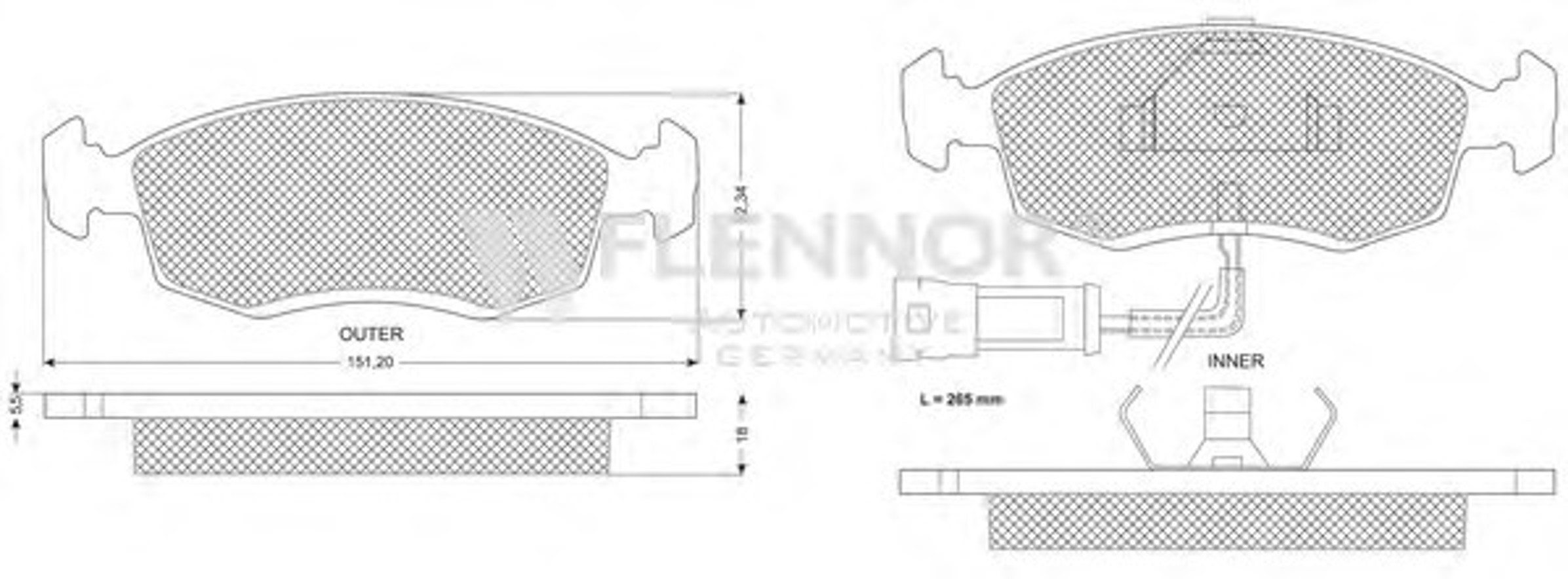 FB211013 FLENNOR Колодки тормозные дисковые