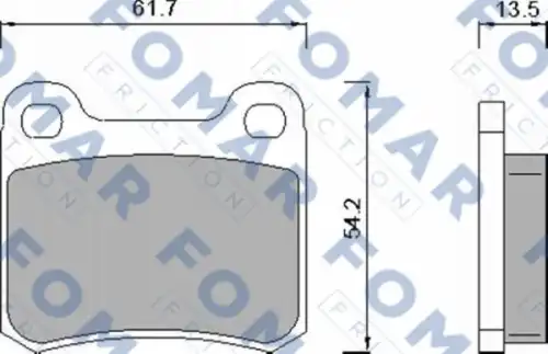 51421381 FOMAR Friction FO421381_=157 00=FDB328=571344B !колодки дисковые з.\ MB W201/W124 1.8-3.0TD 82-94