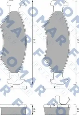 51430981 FOMAR FRICTION FO430981_=119 00=119 20=FDB206=571536X !колодки дисковые п.\ Ford Escort/Sierra 1.1-2.3D 84-86