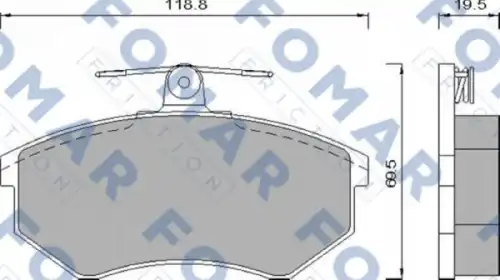 51432781 FOMAR FRICTION Колодки дисковые п