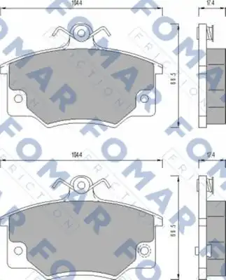 51437381 FOMAR FRICTION Колодки дисковые п