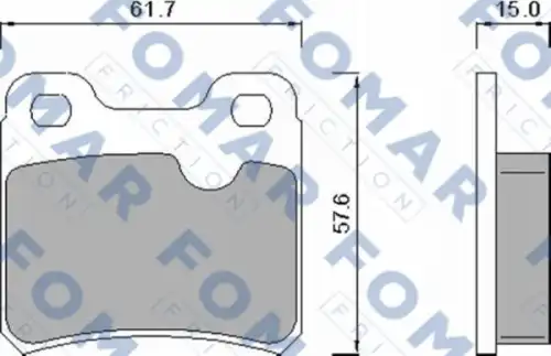 51445981 FOMAR Friction FO445981_=282 10=FDB586=571407B=293 010-SX !колодки дисковые з.\ Opel Vectra A 2.0i &16V <95