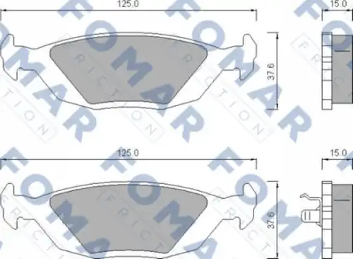 51451181 FOMAR Friction FO451181_=155 20=FDB506 !колодки дисковые з.\ SAAB 900 2.1 16V 90-94