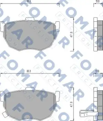 51451681 FOMAR FRICTION КОЛОДКИ ТОРМОЗНЫЕ