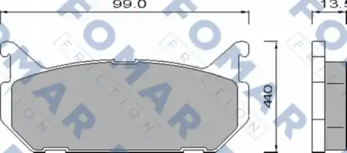 51455181 FOMAR Friction FO455181_=FDB869=416 00=572161B !колодки дисковые з.\ Mazda 626 1.8-2.5/2.0D /Xedos6 1.6/2.0 92>