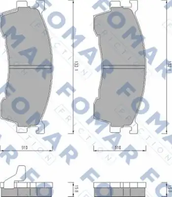 51459481 FOMAR Friction FO459481_=415 04=D3084M-01 !колодки дисковые п.\Mazda 626 1.8-2.5/2.0D/Xedos6 1.6 16V/2.0 92>