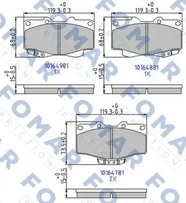 Fo464781 315 04572140bfdb797 колодки дисковые п.