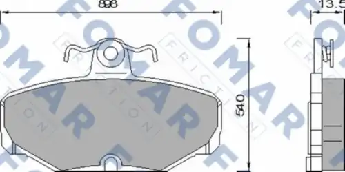 51468981 FOMAR FRICTION Колодки дисковые з