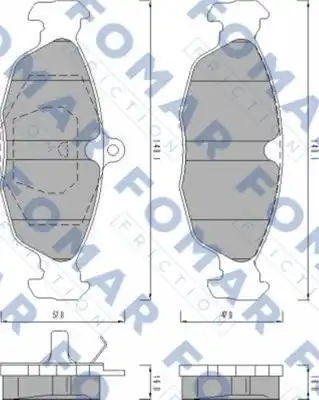 51470081 FOMAR Friction FO470081_=393 20=393 00=FDB732=571492X !колодки дисковые п.\ Opel Astra 91-98/Corsa 1.0-1.7D 91-00