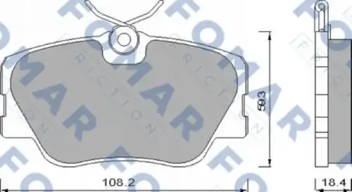 51474281 FOMAR Friction FO474281_=189 10=FDB415=571560B !колодки дисковые п.\ MB W124 2.0-3.0/2.0-3.0TD 84-93