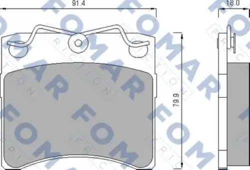 51476381 FOMAR Friction FO476381_=385 00=FDB722=FDB1131=571458B !колодки дисковые п.\ VW T4 1.8i-2.5TDi 90-98 диск 15