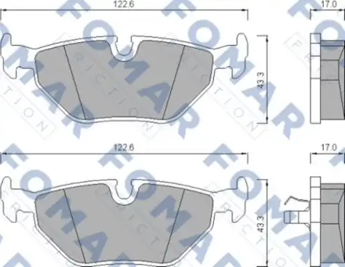 51476581 FOMAR Friction FO476581_=265 00=FDB578=571387B !колодки дисковые з.\ BMW E34 1.8-2.5TD 89-97/E32 3.0-5.0 85-94