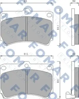 51477481 FOMAR Friction FO477481_=212 12=FDB715=572145B !колодки дисковые п.\ Mazda 121 1.3 90-96/323 1.3-1.8/1.7D 89-98