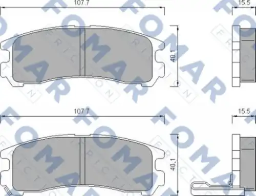 51479481 FOMAR Friction FO479481_=291 02=FDB803=572186B !колодки дисковые з.\ Mitsubishi Galant 1.8-2.5/2.0TD/GDi 92-00