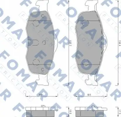 51491681 FOMAR Friction FO491681_=432 00=FDB884=571832B !колодки дисковые п.\ Ford Mondeo 1.6-1.8TD/Scorpio 2.0-2.5TD 92-00