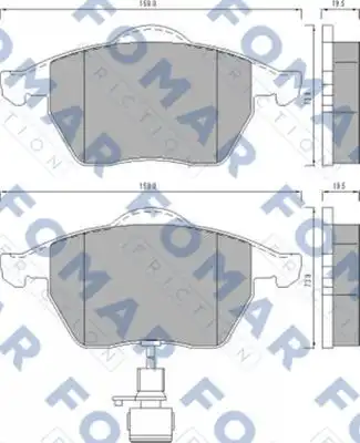 51495781 FOMAR Friction FO495781_=390 02=FDB590=571512B !колодки дисковые п.\ Audi 100 91-94/A4 95-00/A6 94-97