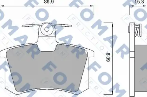 51625481 FOMAR Friction FO625481_=135 20=571462B=146 020-SX !колодки дисковые з.\ Audi 80/90/100/A4/A6/A8 <98