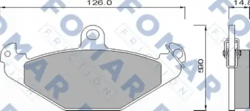 51625581 FOMAR Friction FO625581_=345 10=345 00=356 000B-SX !колодки дисковые з.\ Laguna 93-01/Safrane 92-00/Espace 96-98