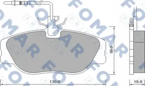 51629081 FOMAR FRICTION Колодки тормозные дисковые