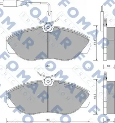 51629481 FOMAR FRICTION КОЛОДКИ ТОРМОЗНЫЕ