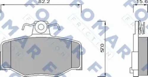 51630981 FOMAR Friction FO630981_=343 00=FDB707 !колодки дисковые з.\ Nissan Primera 1.6-2.0/2.0TD 90-02/Almera N16 00-04