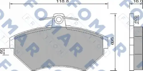 51634281 FOMAR Friction FO634281_=631 00=FDB1312=224746 !колодки дисковые п.\ VW Golf/Polo, Seat Toledo/Ibiza 1.4-1.9TDi 95>