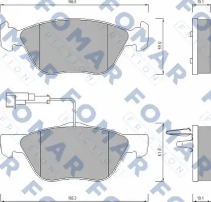 51635381 FOMAR Friction FO635381_=589 02=FDB1052=571884B !колодки дисковые п.\ Alfa 156,Fiat Bravo/Marea 2.0i/2.5/2.4JTD 95>