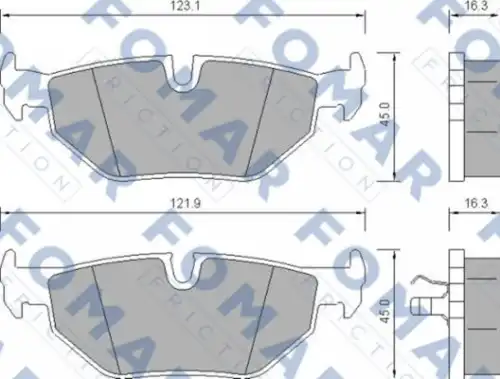 51637181 FOMAR Friction FO637181_=265 15=FDB1075=571936B !колодки дисковые з.\ BMW E39 2.0-4.0/2.0D-3.0D 95>