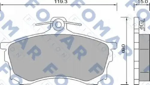 Комплект тормозных колодок дисковый тормоз