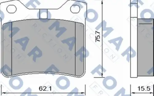 51638681 FOMAR Friction FO638681_=321 10=332 010B-SX !колодки дисковые з.\ Peugeot 406 2.0/2.2/1.9TD/2.0HD/2.1TD/607all 95>