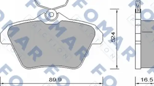 51650081 FOMAR Friction FO650081_=581 80=581 00=FDB995 !колодки дисковые з.\ Alfa 156 all 97-00, Lancia Kappa/Lybra all 99>