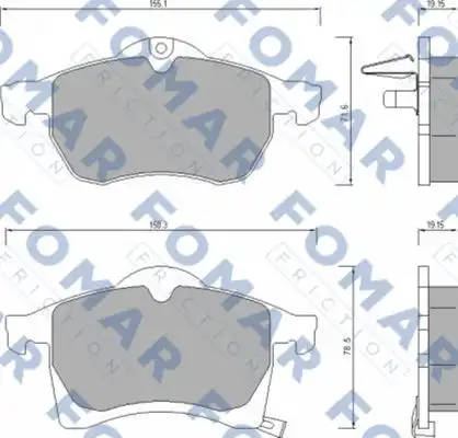 51666681 FOMAR Friction FO666681_колодки дисковые п. !\ Opel Astra G 1.8i-2.2i/TDi &16V 98>