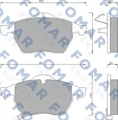 51667181 FOMAR Friction FO667181_=390 32=FDB1535=571997B !колодки дисковые п.\ SAAB 9-3 2.0-2.2TiD 98-02/9-5 all 97>