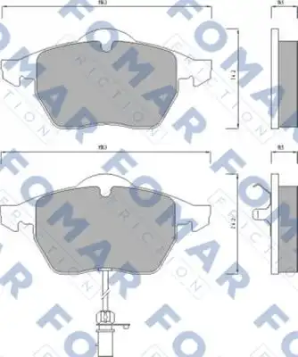 51668681 FOMAR Friction FO668681_=390 22=FDB1323=571982B !колодки дисковые п.\ Audi A6 97-02,VW Passat 1.6-2.5TDi 98>