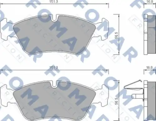 51672581 FOMAR Friction FO672581_=FDB1300=221525SBS=384 40=571959B !колодки дисковые п.\ BMW E46 1.6i-2.8i 98>