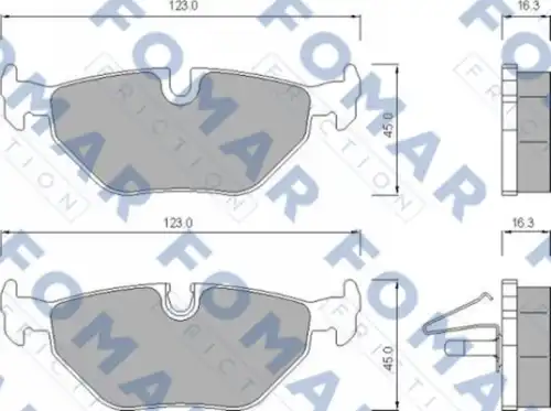 51672781 FOMAR Friction FO672781_=265 40=276 040B-SX !колодки дисковые з.\ BMW E46 1.6i-2.8i/D 98>,Rover 75 1.8-2.5/CDT 99>