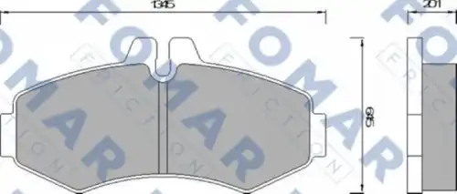 51678681 FOMAR Friction FO678681_колодки дисковые !перед. \MB Vito 2.0i/2.3i/2.2CDi/2.3D/CDi 98>