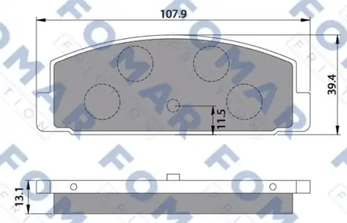 51680181 FOMAR Friction FO680181_=179 30 !колодки дисковые з.\ Mazda 323 1.4-2.0TD 98-03/6 1.8-2.0D 02>