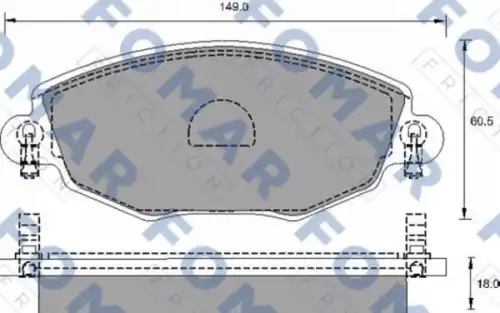 51684581 FOMAR Friction FO684581_=FDB1425=573020B=776 00 !колодки дисковые п.\ Ford Mondeo III 1.8-2.5i & 16V 00>