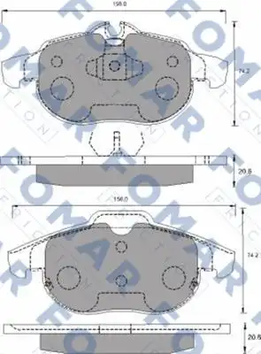 51689581 FOMAR Friction FO689581_=FDB1520=888 00=573089B !колодки дисковые п.\ Opel Vectra C/Signum 1.8i-2.2DTi 02>