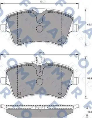 51690581 FOMAR Friction FO690581_=768 00=FDB1429 !колодки дисковые п.\ MB W203 1.8/2.0/2.0CDi/2.2CDi 00>