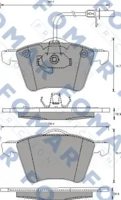 51691281 FOMAR Friction FO691281_=721 02=FDB1484=OE !колодки дисковые п.\ VW T4/Sharan 1.8i-2.8/2.5TDi 95>