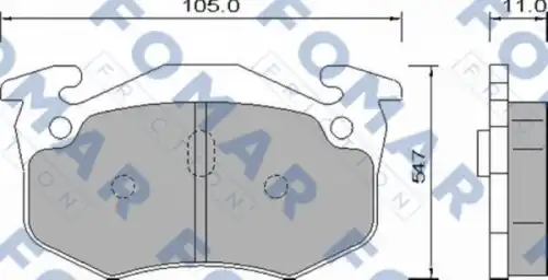 51742881 FOMAR Friction FO742881_=144 06=571747B=223928 !колодки дисковые з.\ Renault Megane 2.0i/1.9DTi 96>