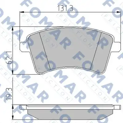 51931381 FOMAR FRICTION КОЛОДКИ ТОРМОЗНЫЕ