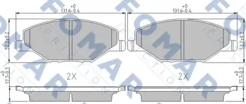 Тормозные колодки FOMAR FRICTION FO 247281